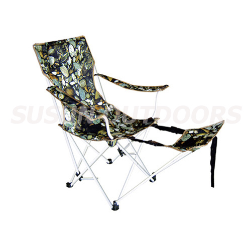oversized printed beach chair with foot rest